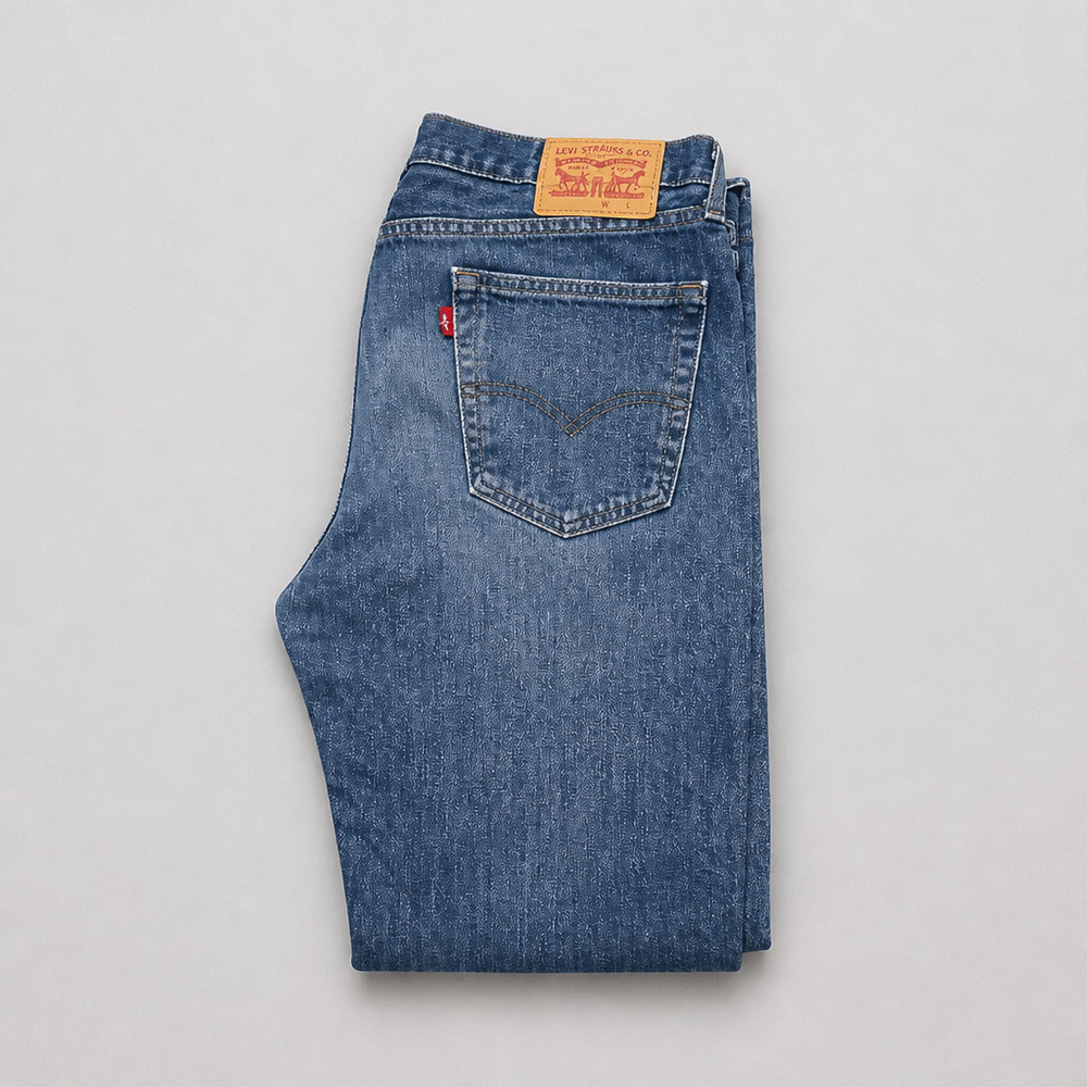 Levi's 514 Jeans Mens 34x34 Blue Straight Fit Distressed Faded Denim Pants